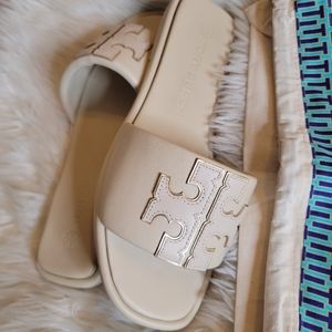 Tory Burch Double T sport slide
